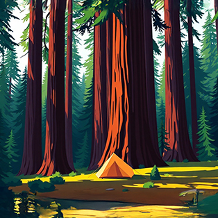 redwoods illustration